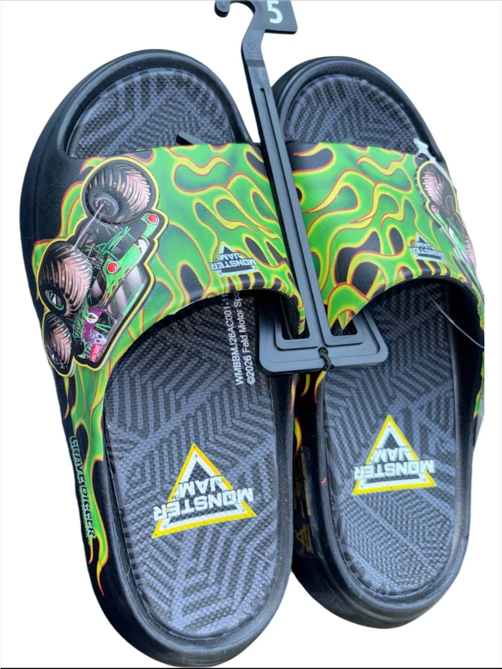Monster Jam Little and Big Boys Slide Sandals